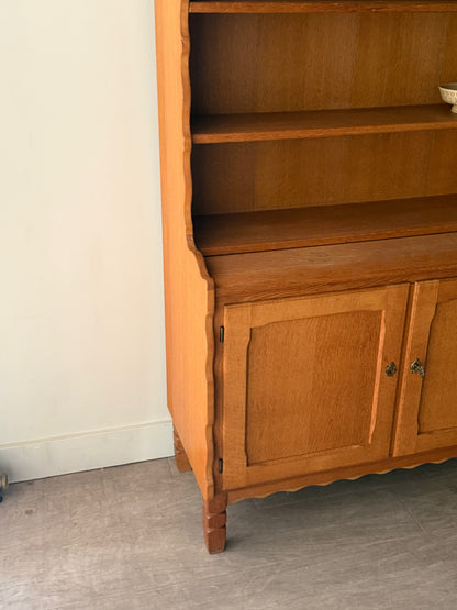 Danish oak secretary hutch