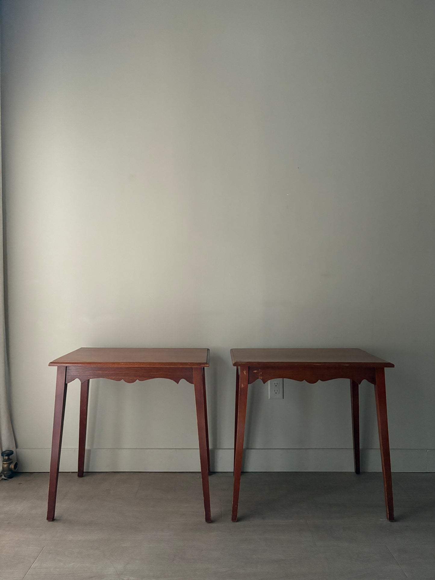Mahogany side tables. Sold individually.