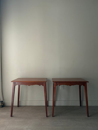 Mahogany side tables. Sold individually.