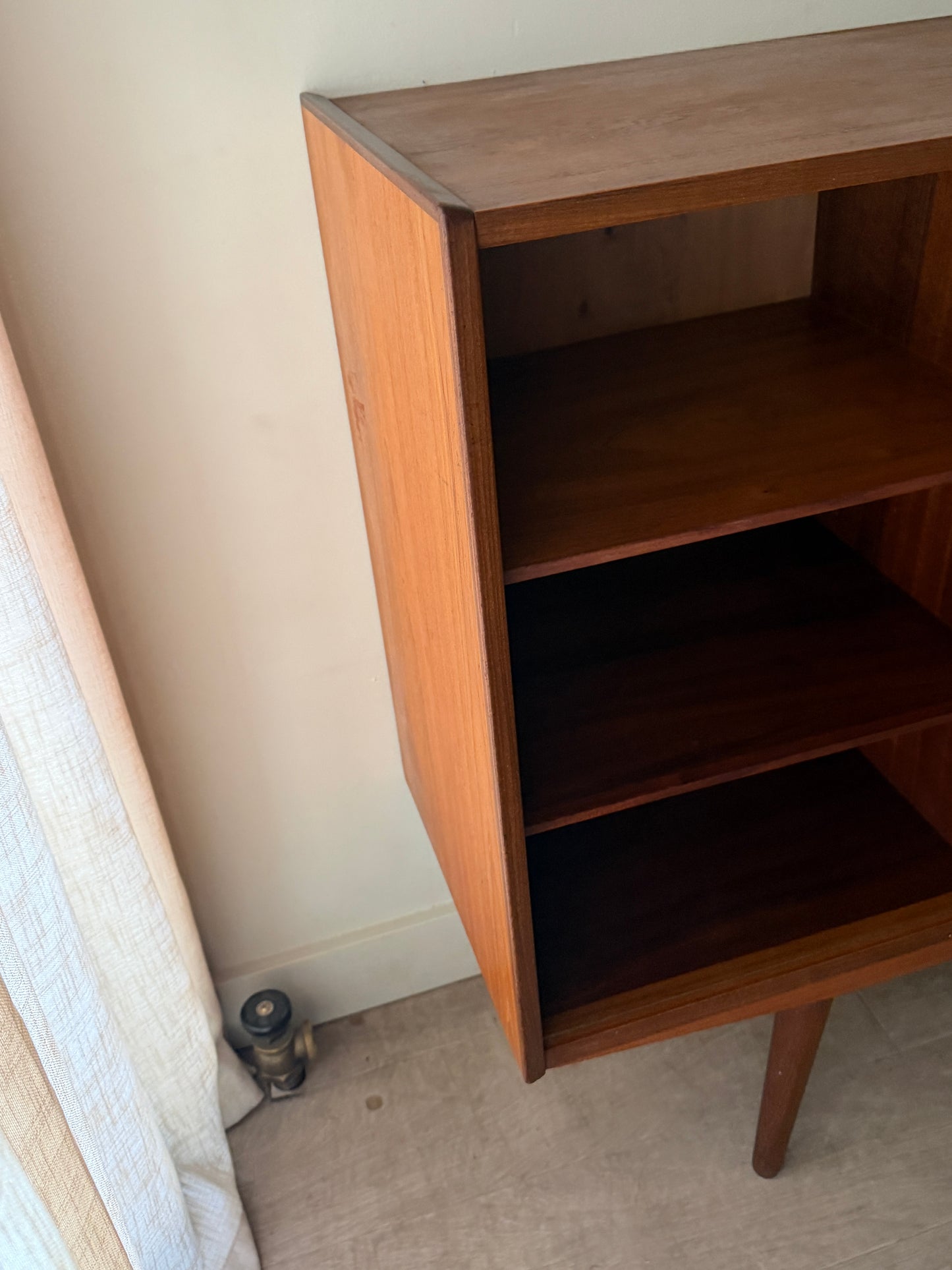 Danish teak sideboard with drop down bar