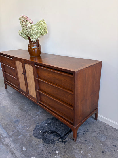 Lane Walnut Nine Drawer Dresser