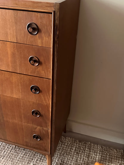 Kroehler walnut tallboy