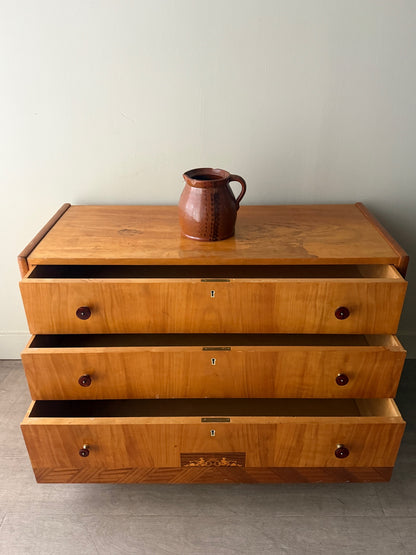 Mjolby Intarsia Swedish 3 drawer dresser