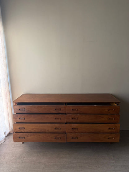 Walnut 8 drawer dresser
