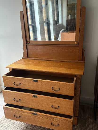 Oak dresser with mirror