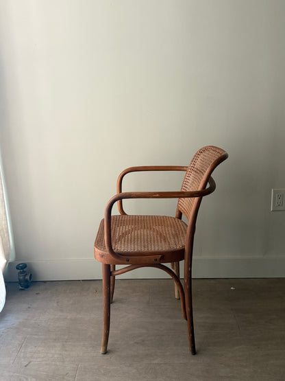 Bentwood caned chair