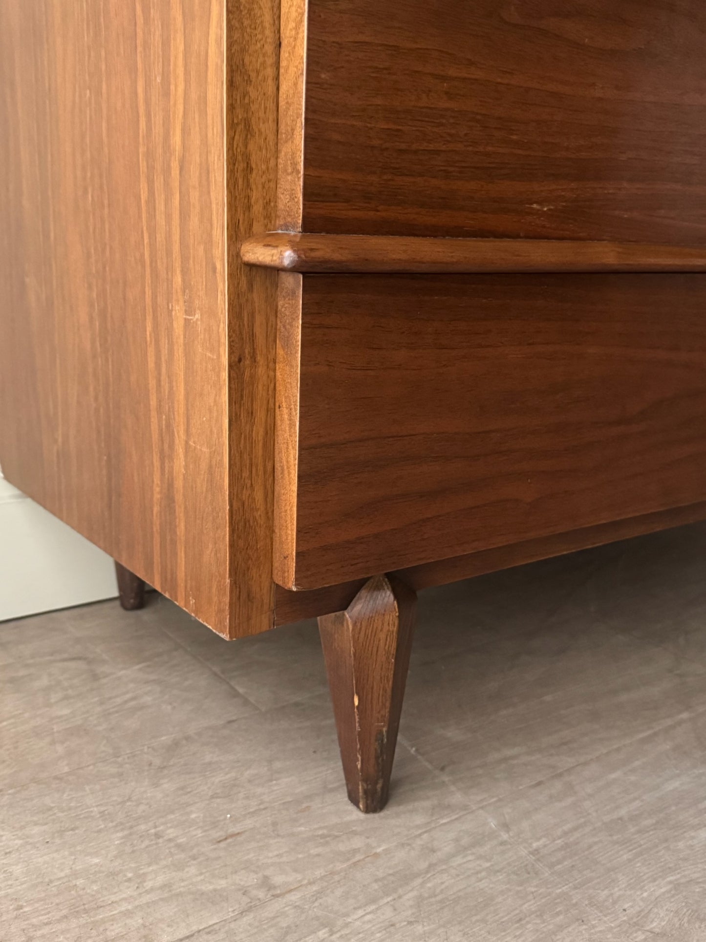 Walnut tallboy dresser