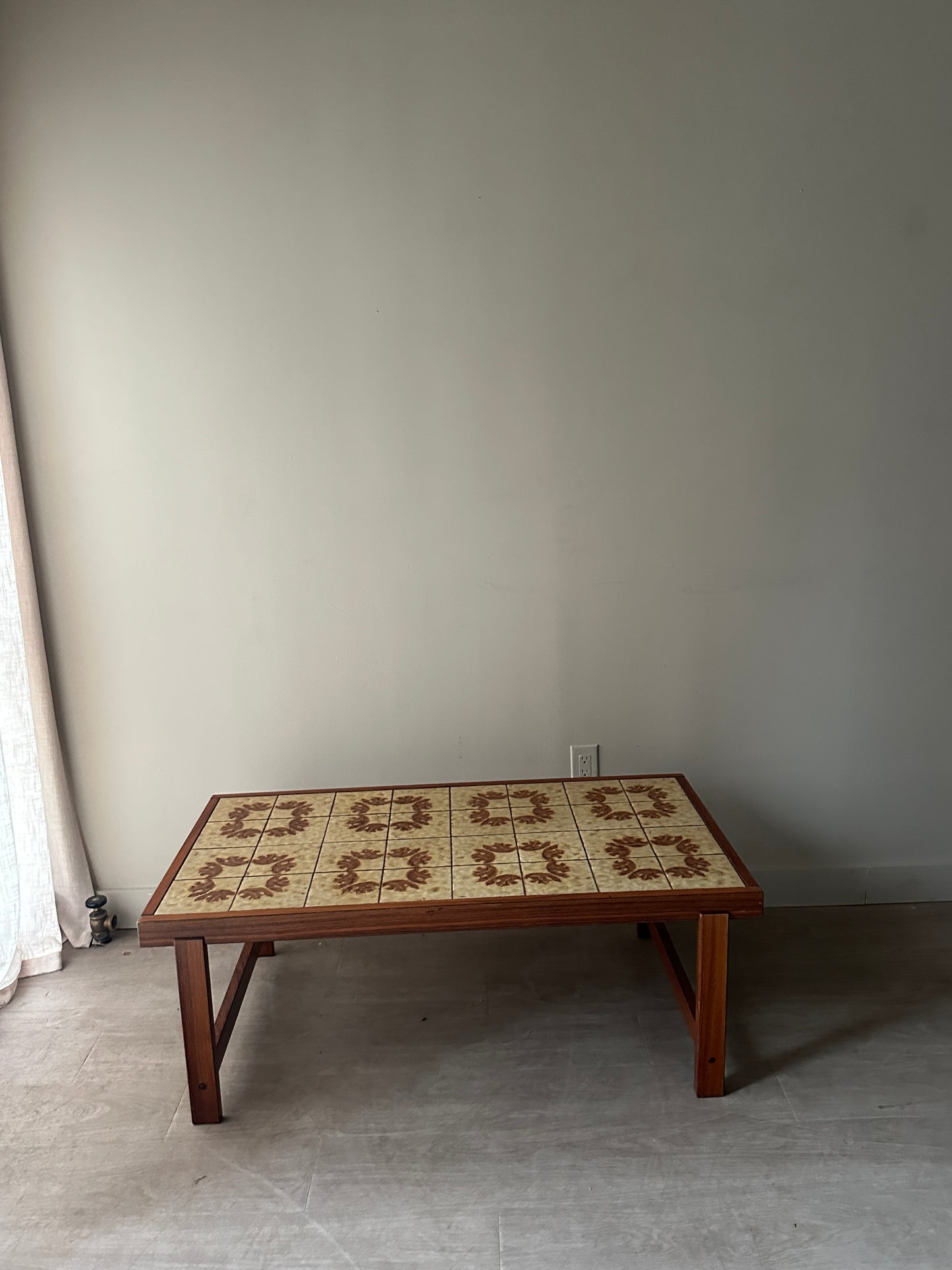 Danish rosewood and tile coffee table