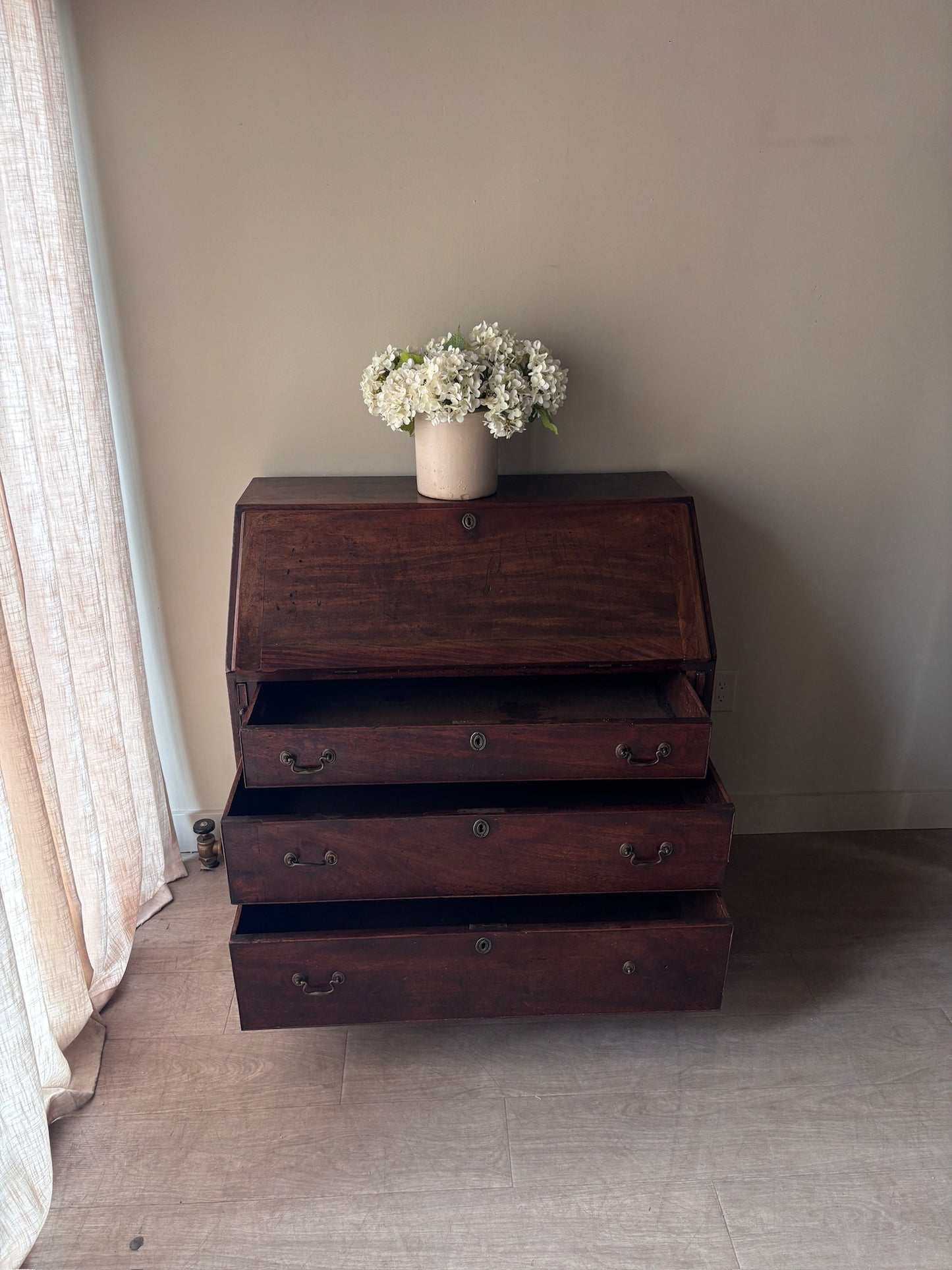English mahogany secretary desk