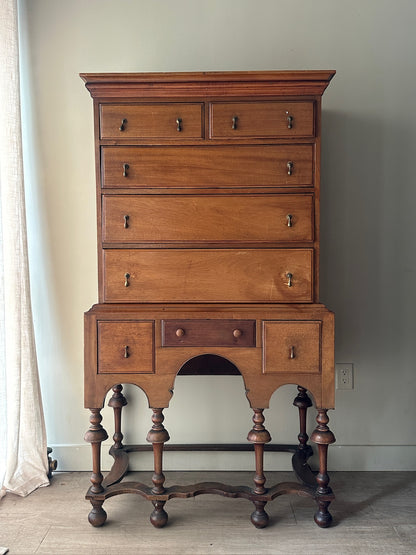 Walnut stacked dresser
