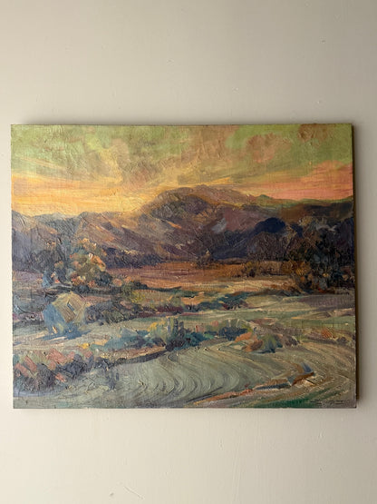 Palm Springs, California desert landscape. Emerson Lewis 1892-1958. Signed.