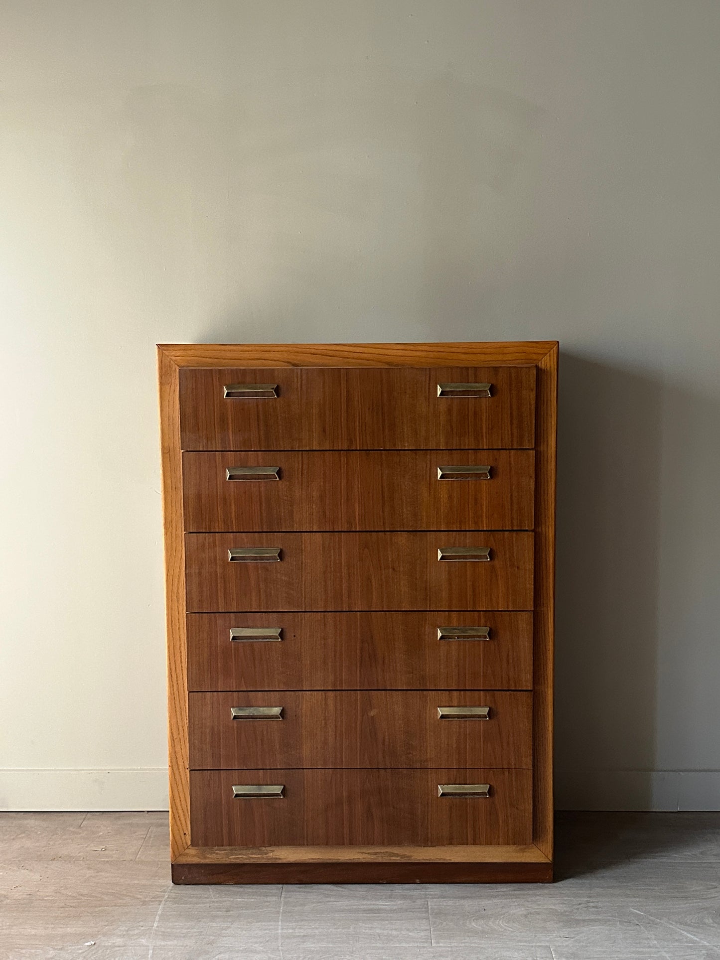 Walnut and Oak tallboy