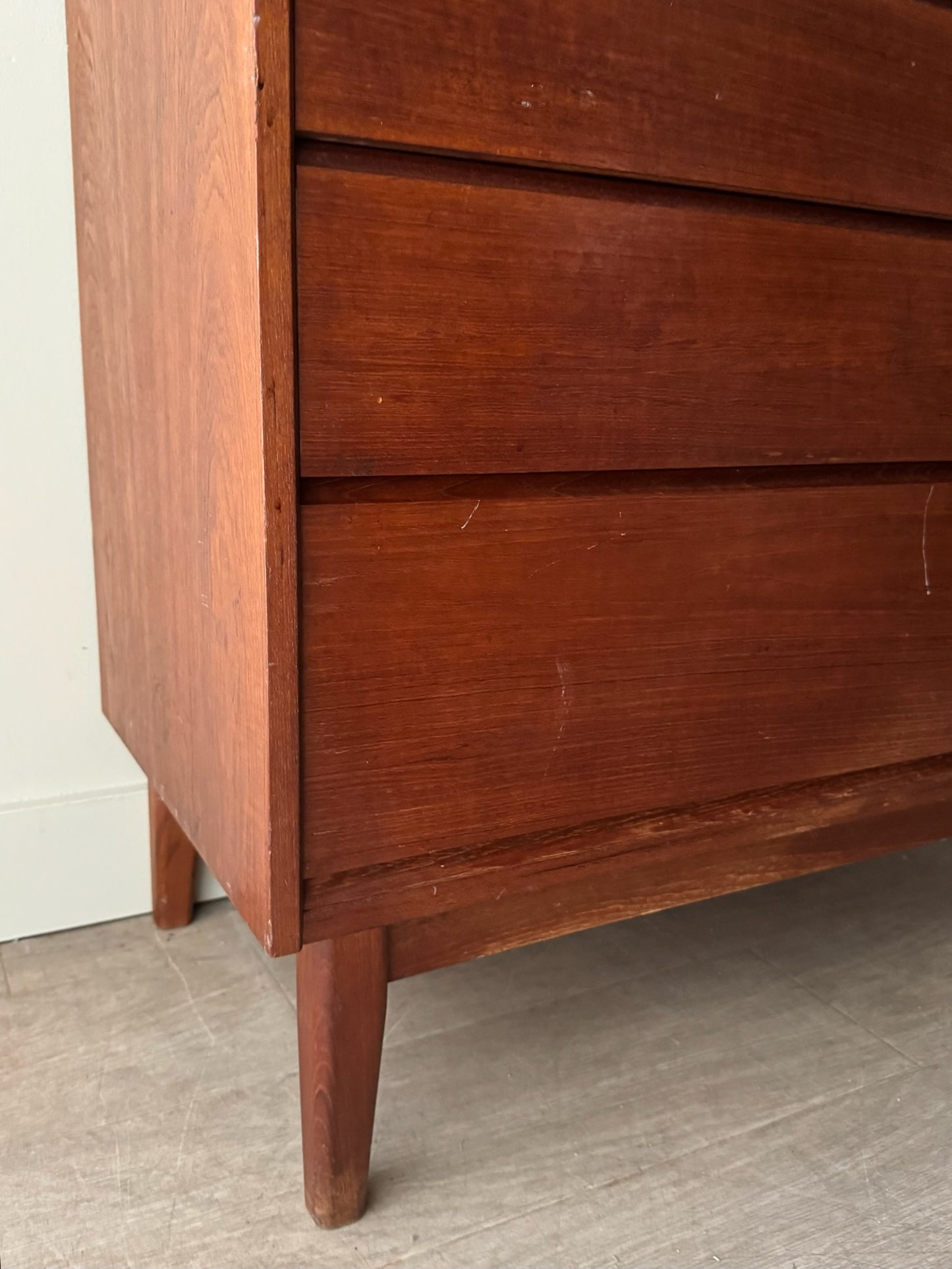 Walnut tallboy dresser