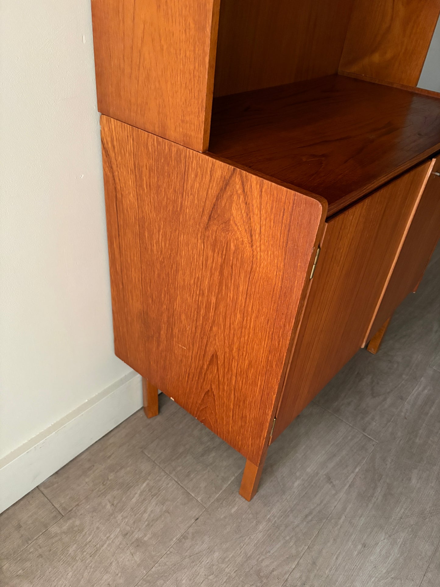 Small Danish teak bookcase cabinet