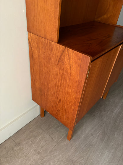Small Danish teak bookcase cabinet