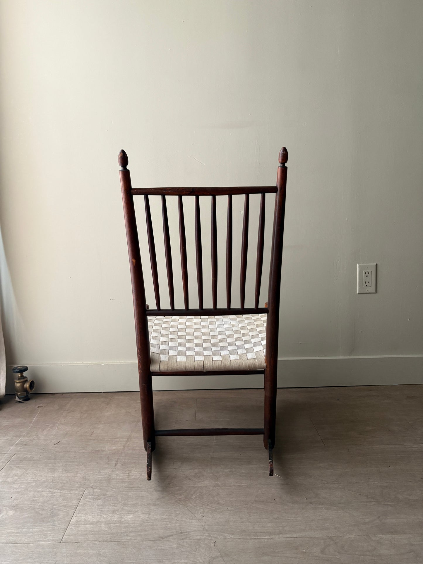 Pine tape seat small rocker