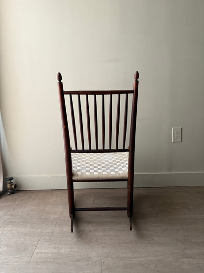 Pine tape seat small rocker