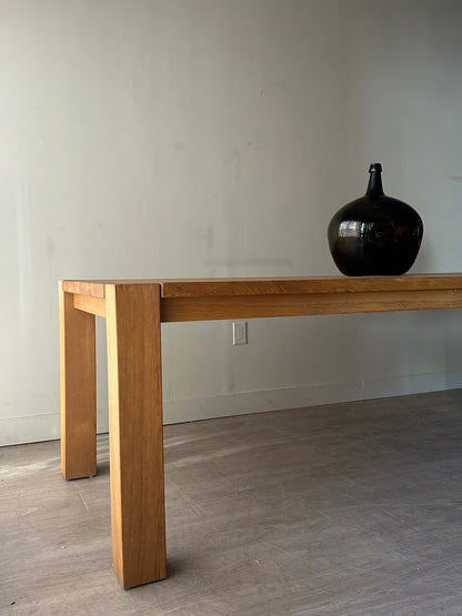Solid scrubbed pine dining table