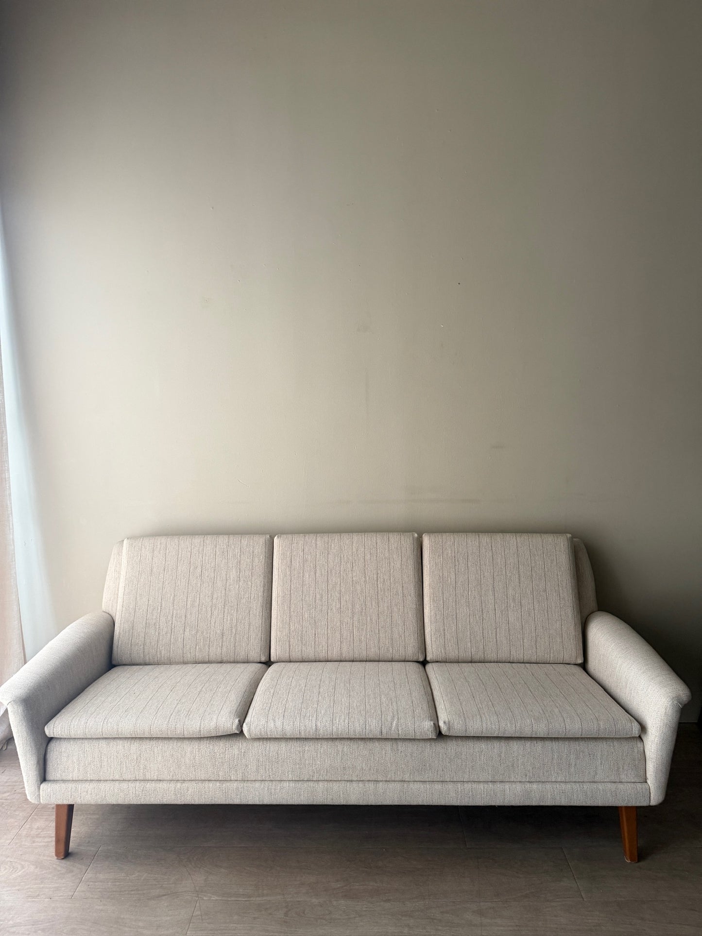 Swedish oatmeal striped sofa
