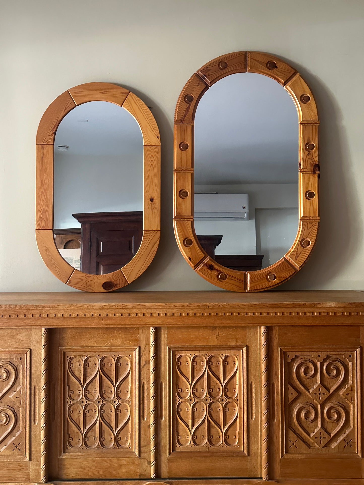 Swedish pine mirror