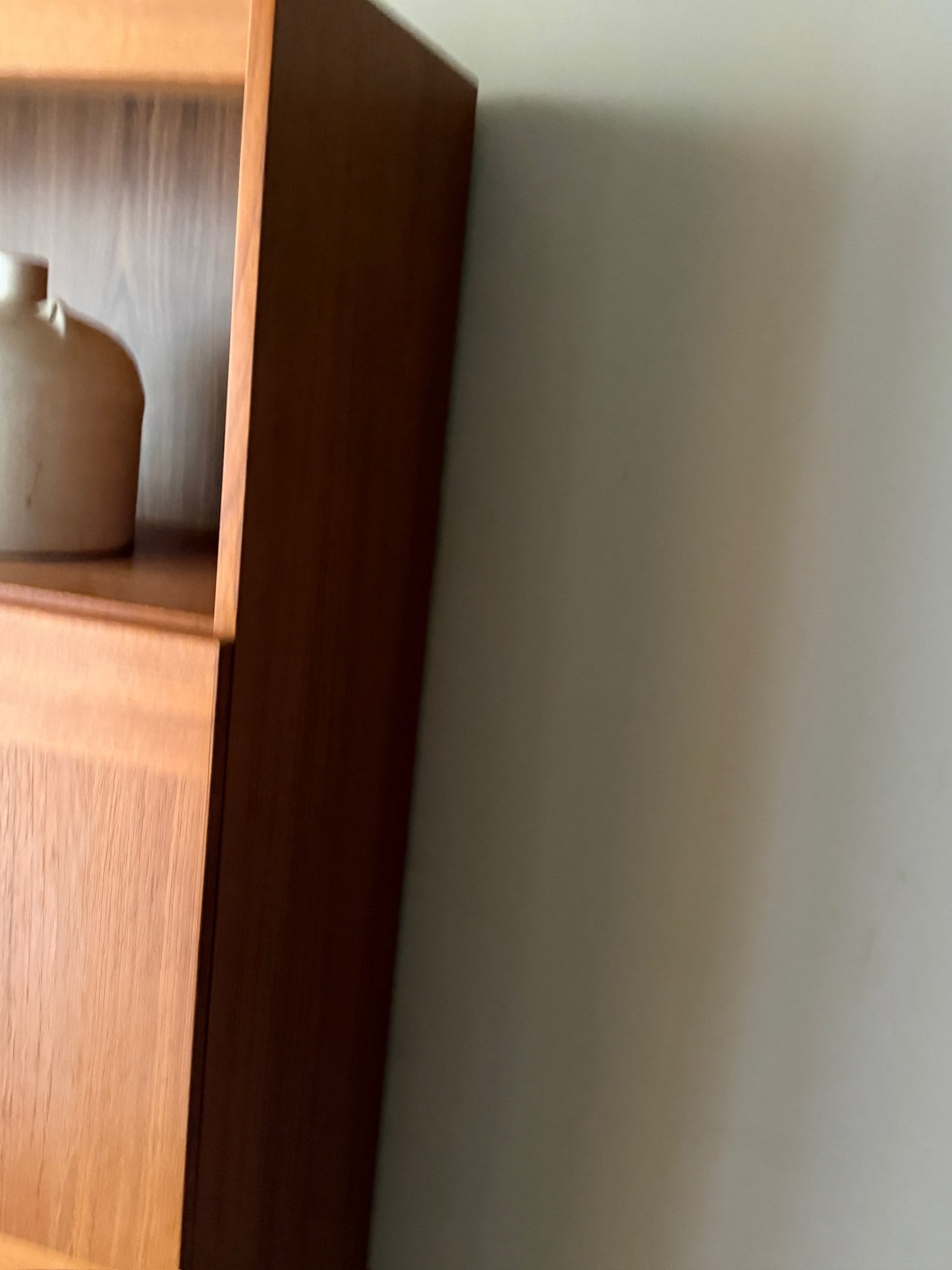 Danish teak bookcase with doors