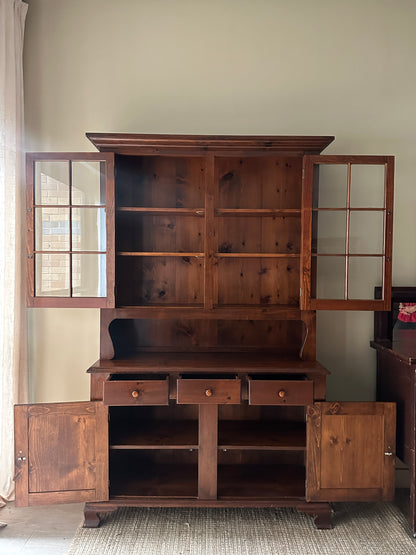 Two Piece Pine Hutch