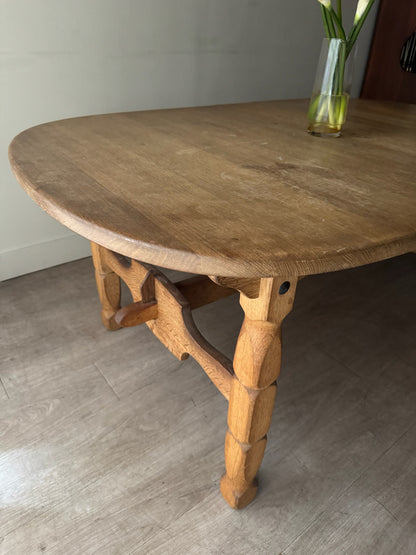 Danish oak dining table with extensions