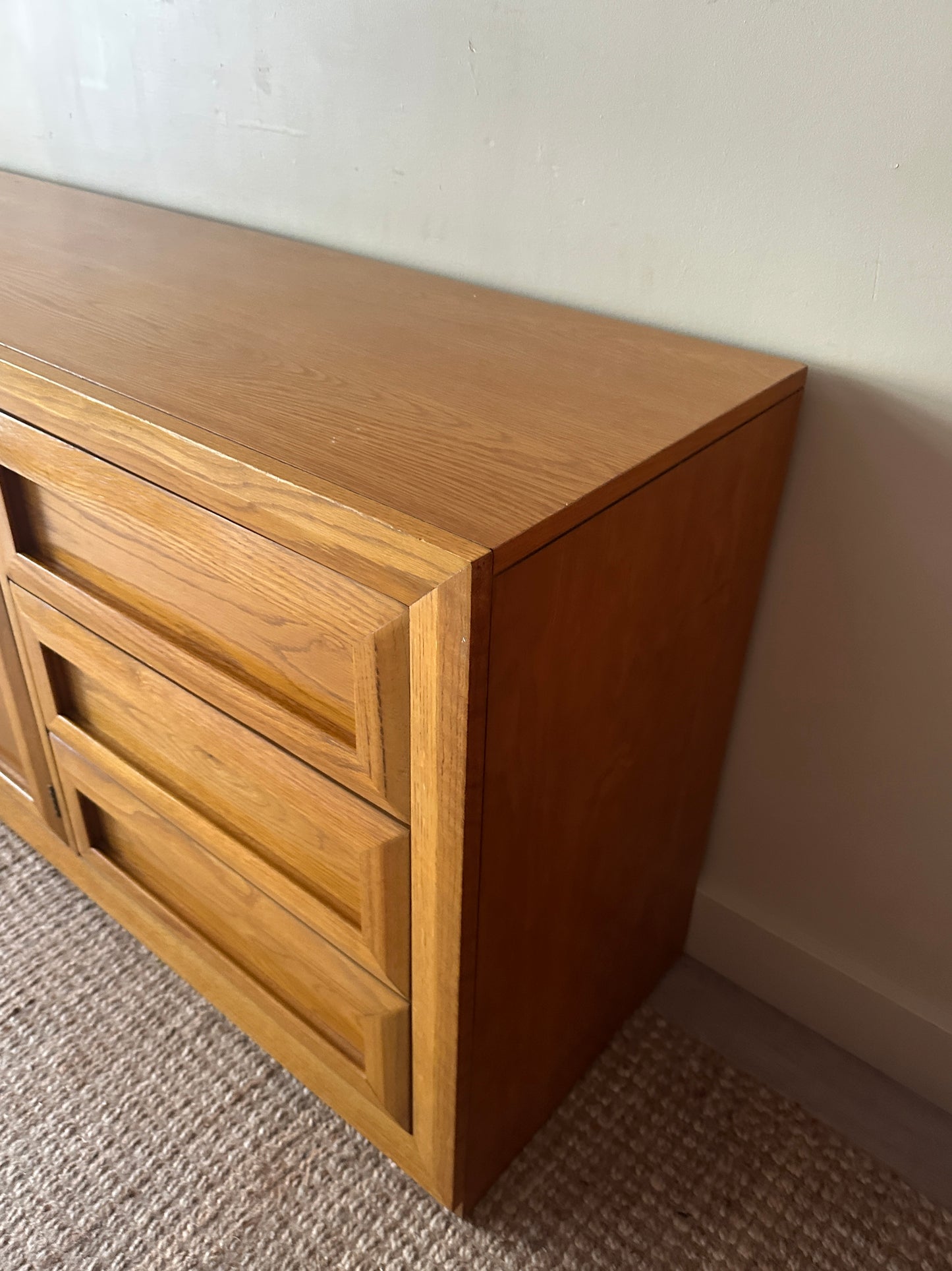 Blonde oak dresser