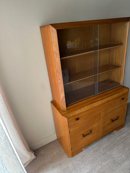 Walnut display hutch