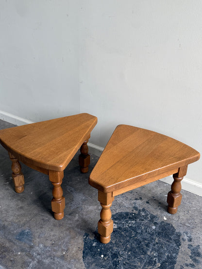 AWA Almelo Dutch oak side tables. Sold individually.