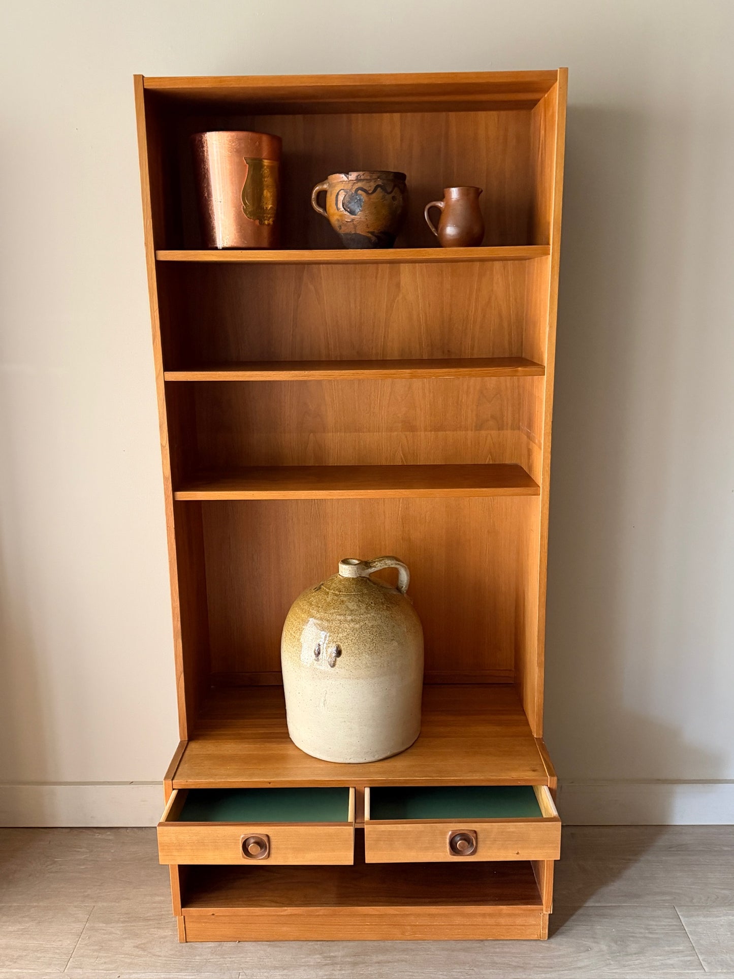 Swedish teak two piece hutch