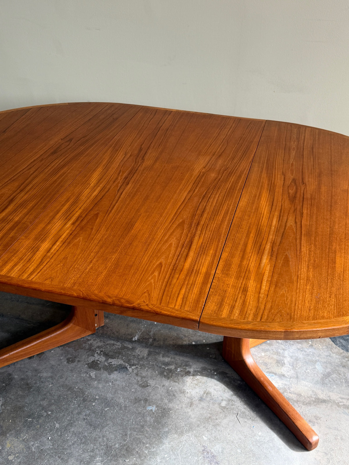 Danish teak dining table with extension