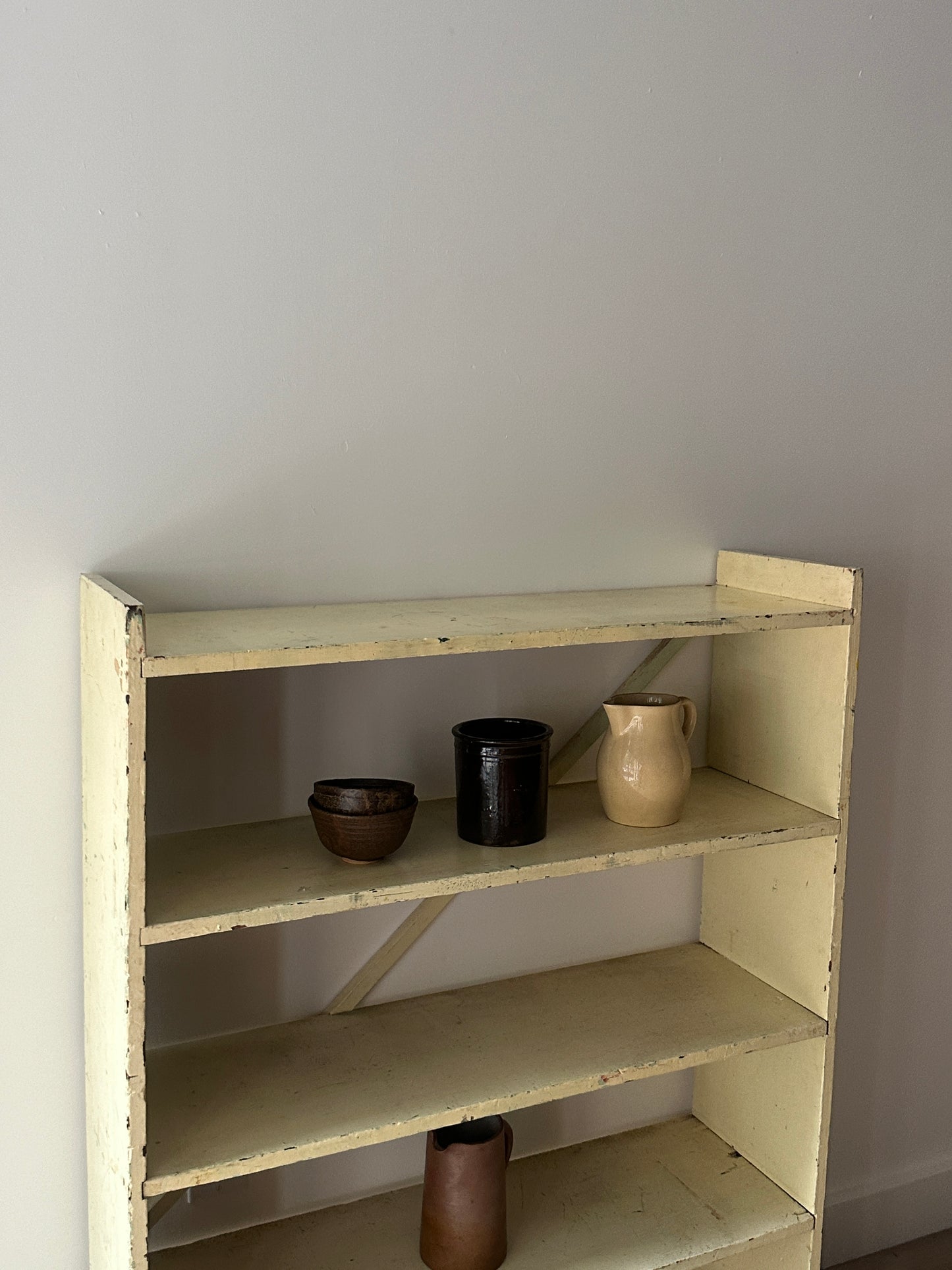 Painted pine farmhouse bookshelf