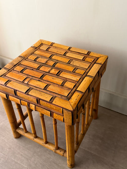 Split rattan cocktail table