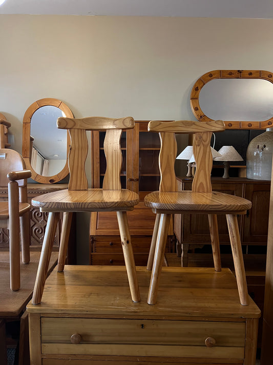 Rainer Daumiller pine chairs. Set of 2.