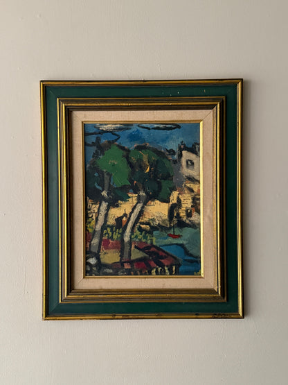 French Post-Impressionist cityscape. Unsigned.