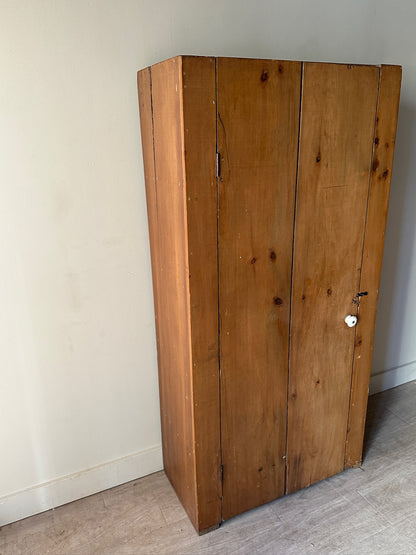 Pine wide plank cupboard