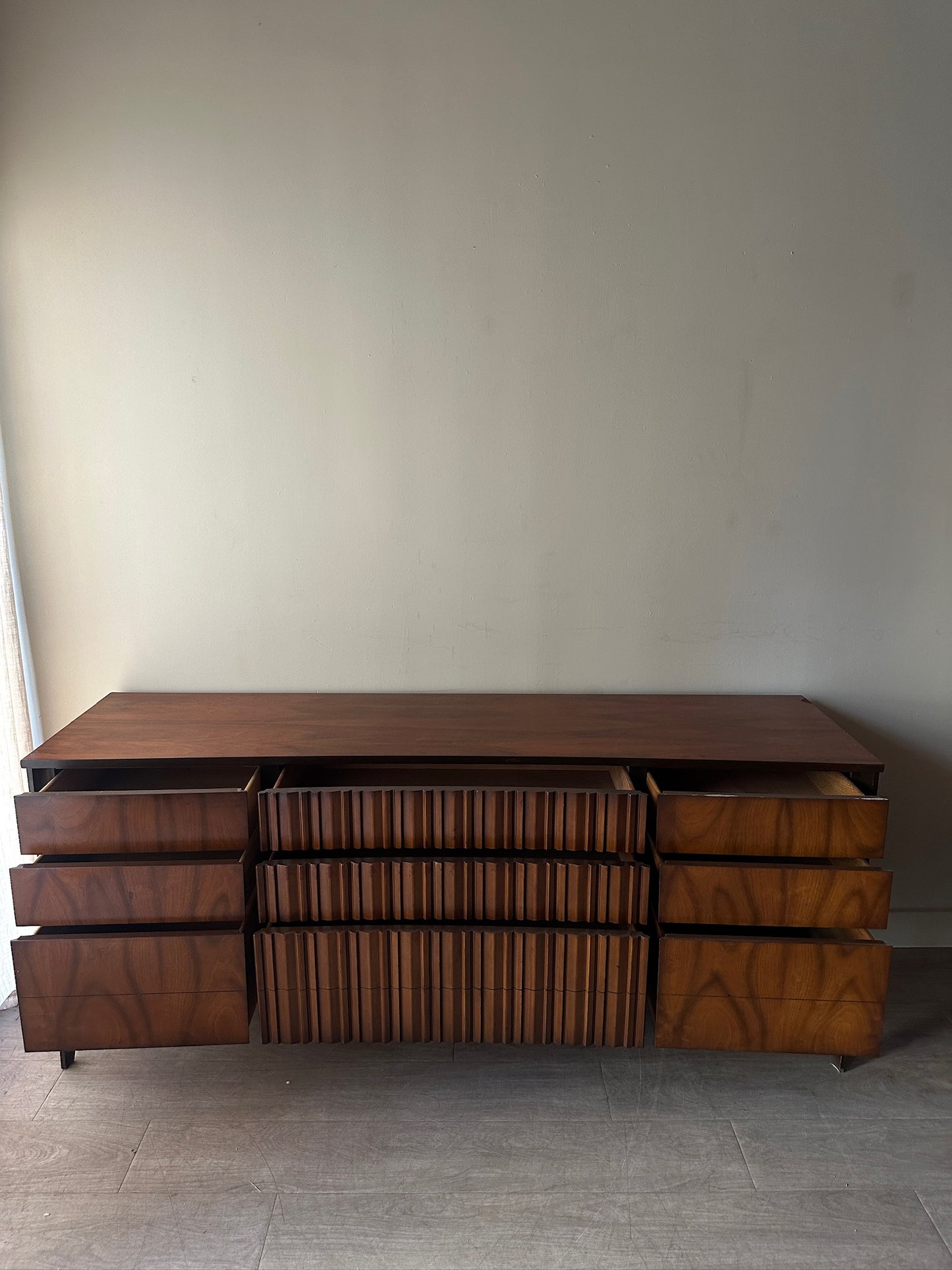 Walnut sculptural dresser