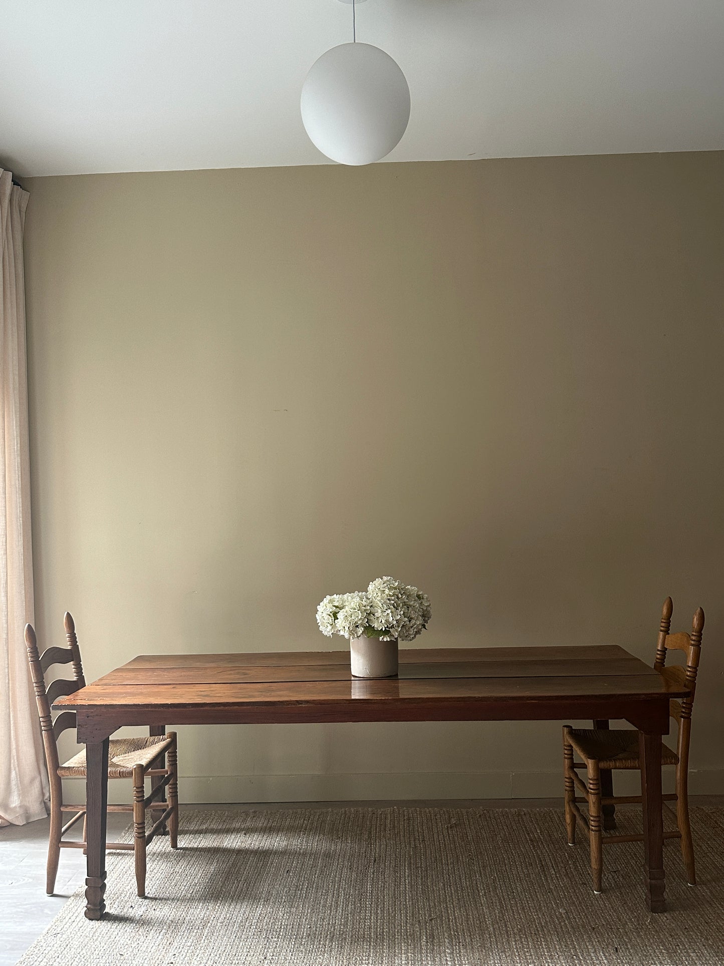 Pine farmhouse dining table