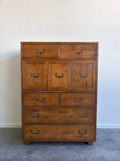 Henredon Campaign Oak Dresser