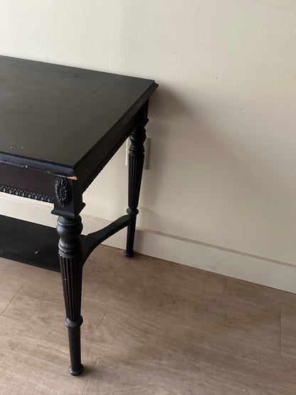 Black painted desk or console table