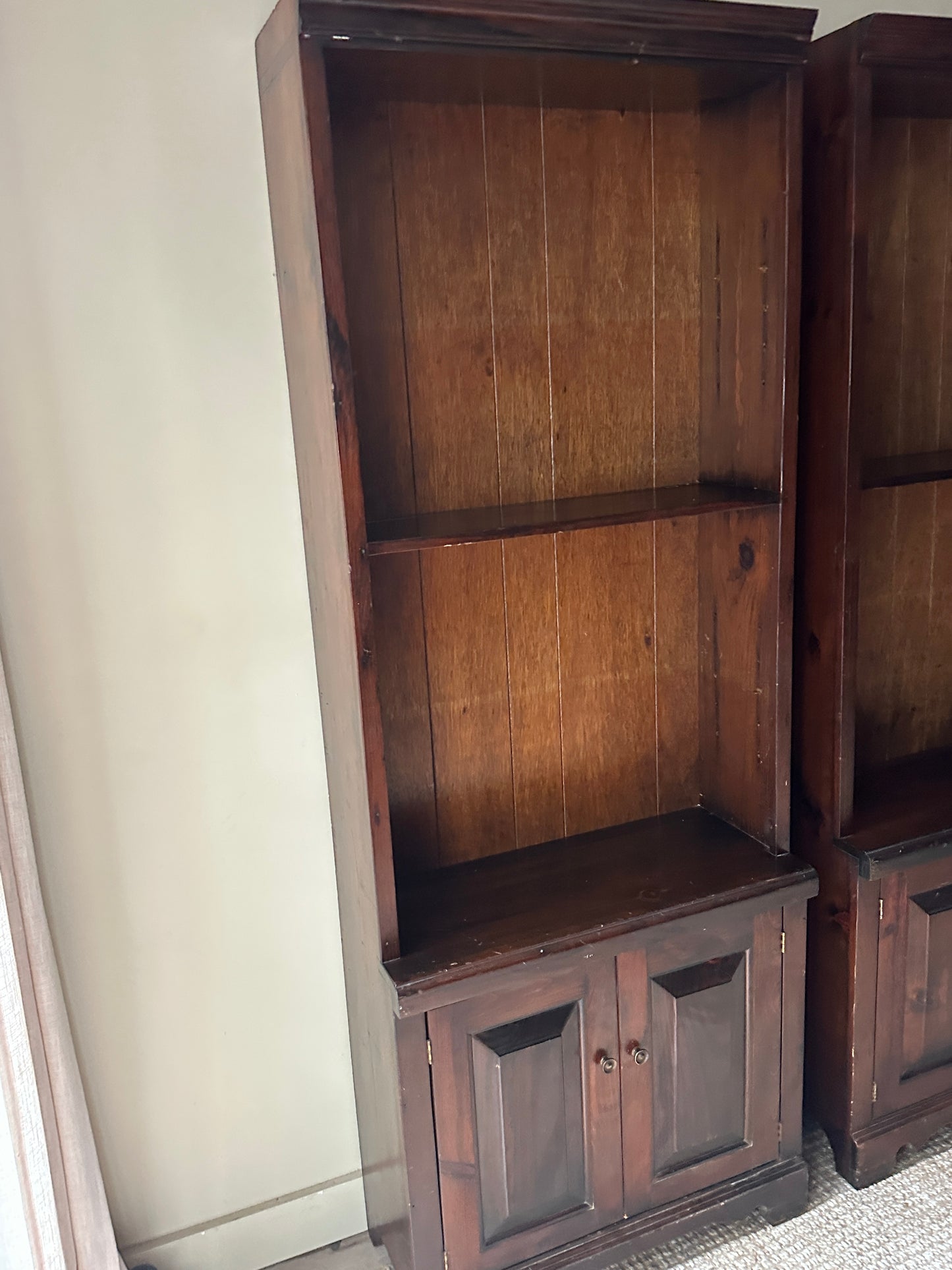 Pine bookshelf left