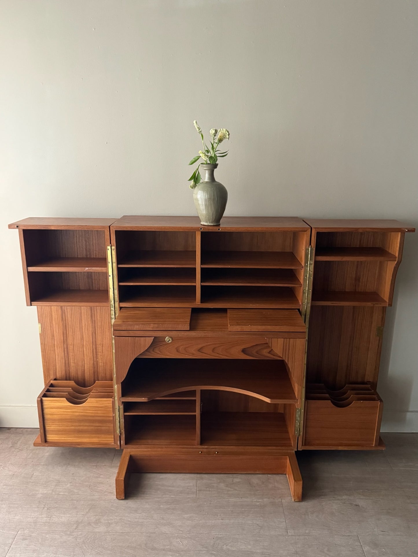 Danish teak cabinet desk