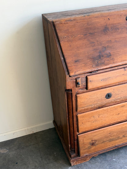 Swedish pine secretary dresser