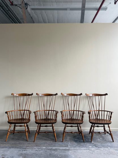 Nichols and Stone maple windsor armchairs. Sold individually.