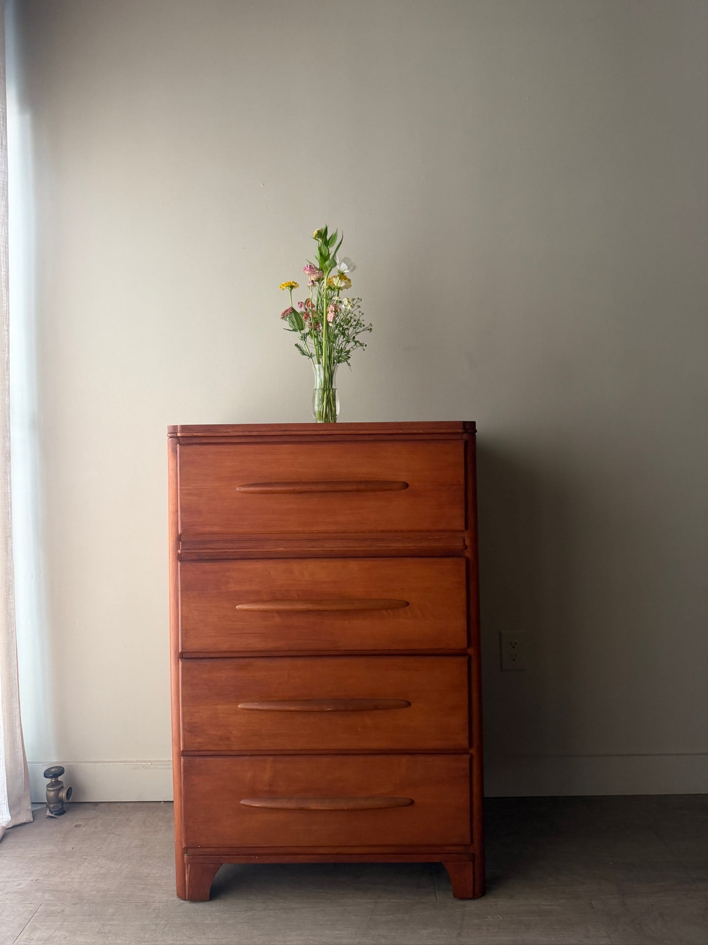 Maple tallboy dresser