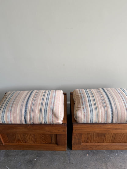 Brutalist pine stools. Sold individually.
