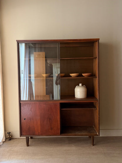 Walnut display cabinet