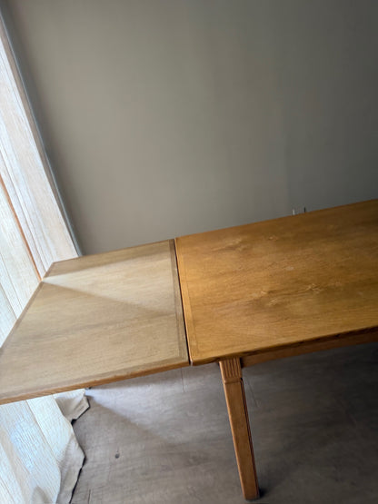Danish oak extending dining table