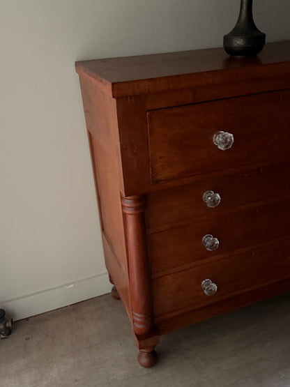 Pennsylvania Sheraton cherry tallboy dresser